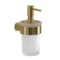 Soap Dispenser, Wall Mount, Frosted Glass With Matte Gold Mount